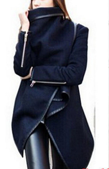 Women's Long-sleeved Cloak Two-in-one Woolen Coat