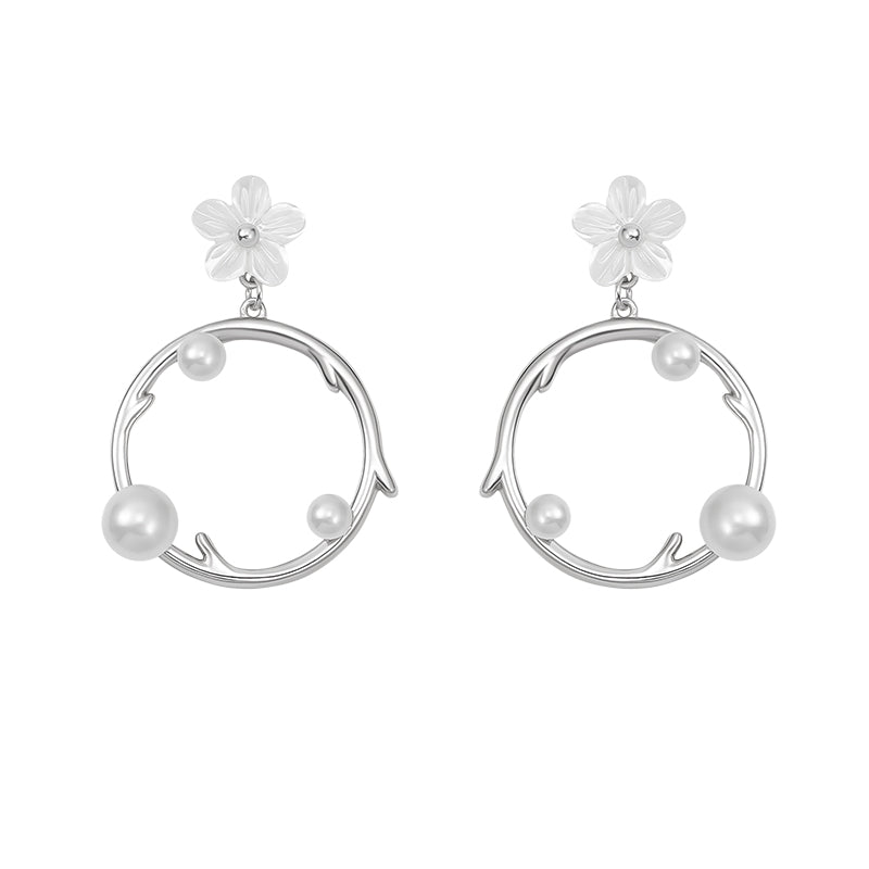 Flower Bud Qiong Branch Stud Earrings Women