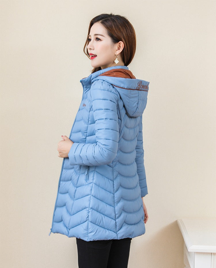 Women's Padded Mid-length Slim Fashion Slim Padded Jacket