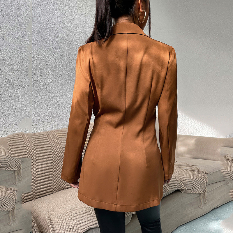 Fashion Lapel Slim Cardigan Temperament Suit Jacket Women's Clothing