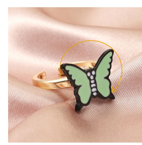 Fashion The Same Sweet Butterfly Revolving Ring