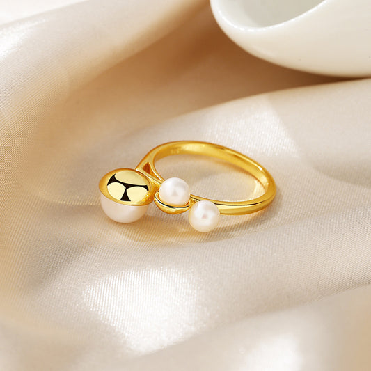 Women's Fashion Natural Freshwater Pearl Ring