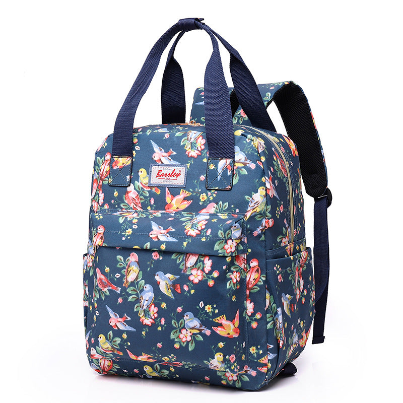Mini Printed Folding Trolley Bag Detachable Dual Purpose Backpack