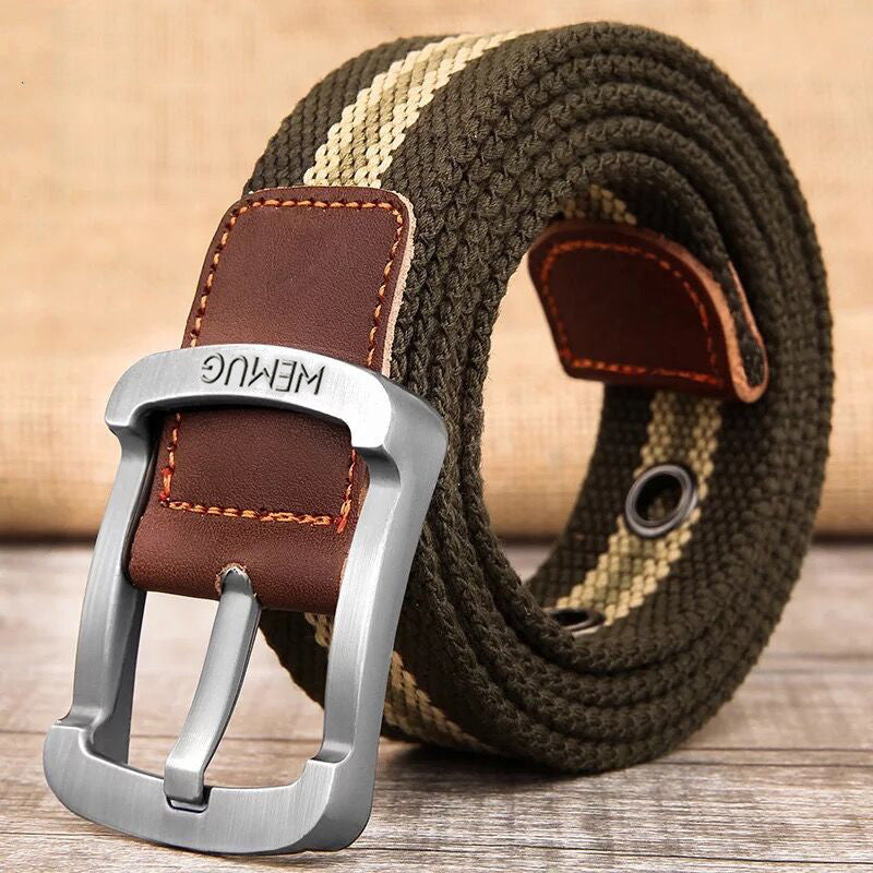 Casual Outdoor Men's Ladies Pin Buckle Canvas Belt