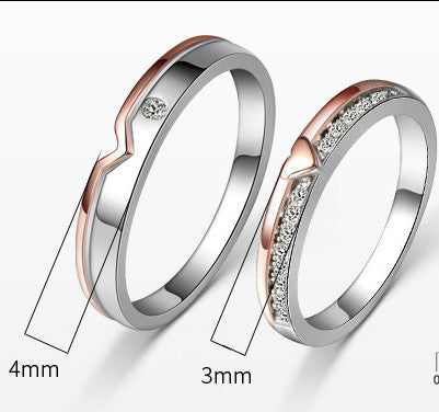 925 Sterling Silver Romantic Couple Rings For Men And Women