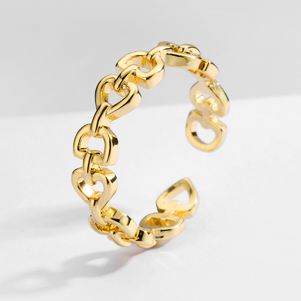 Minimalist Love Letter D Earrings Ring Bracelet