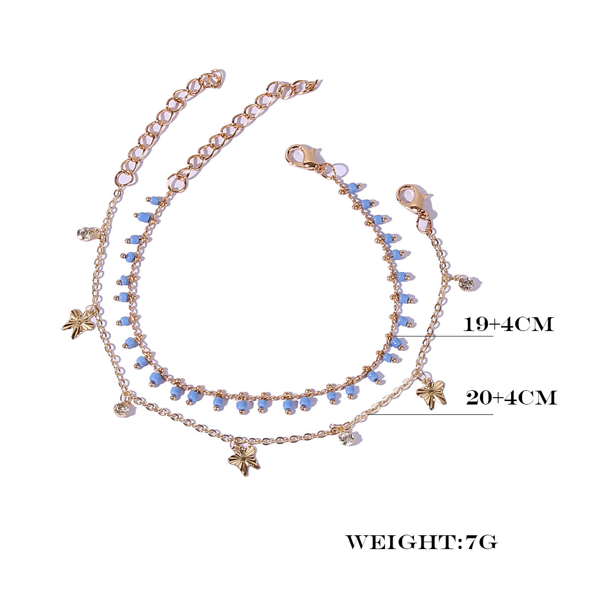 Fashion Star Beach Metal Anklet Set