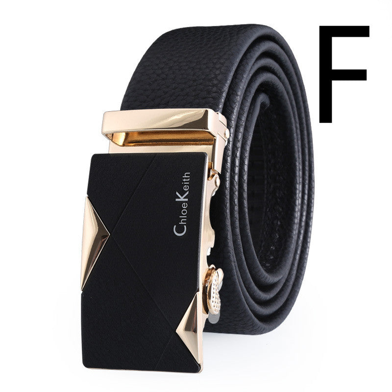 Men's New Leather Belt With Automatic Buckle