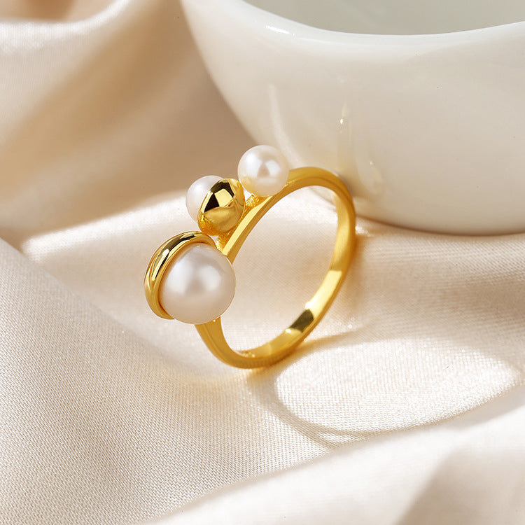 Women's Fashion Natural Freshwater Pearl Ring