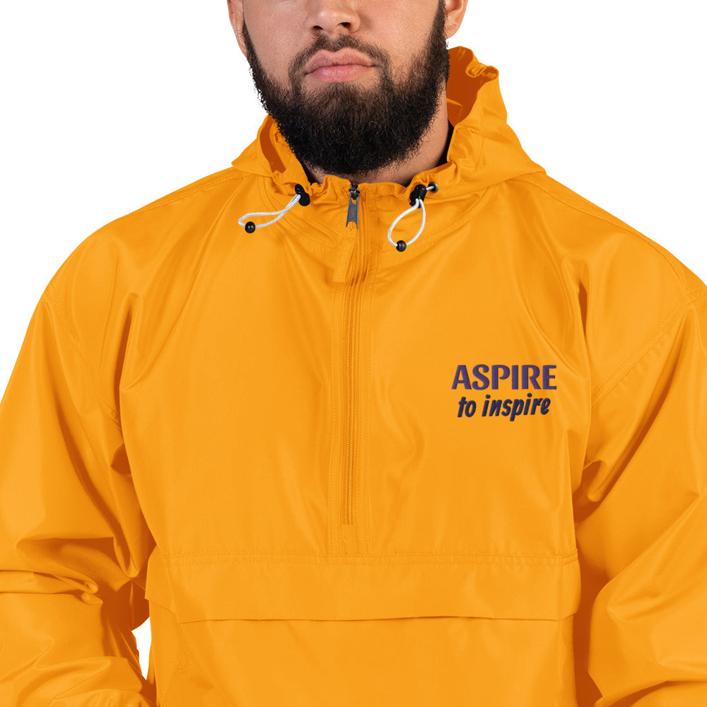 Embroidered Champion Packable Jacket "Aspire To Inspire"
