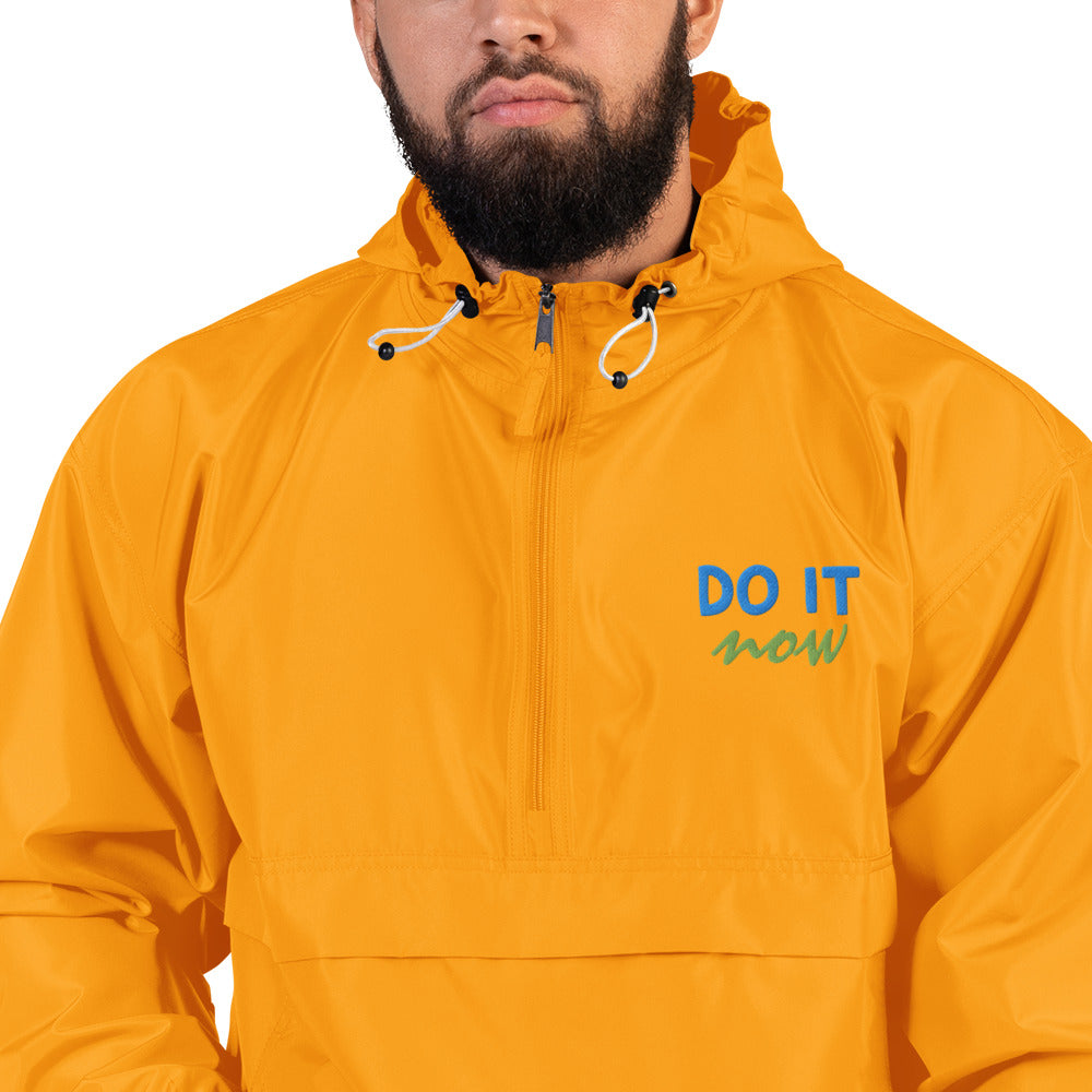 Embroidered Champion Packable Jacket 'Do It Now'