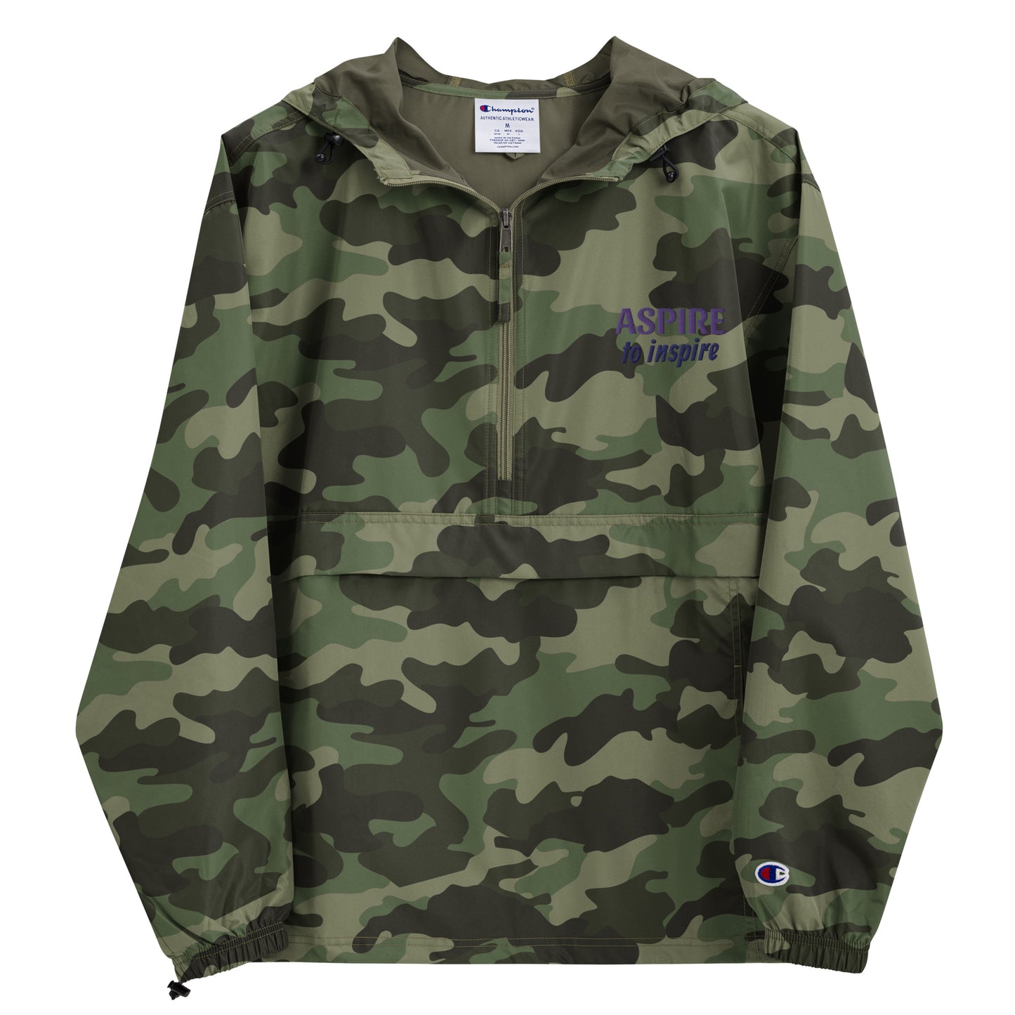 Embroidered Champion Packable Jacket "Aspire To Inspire"