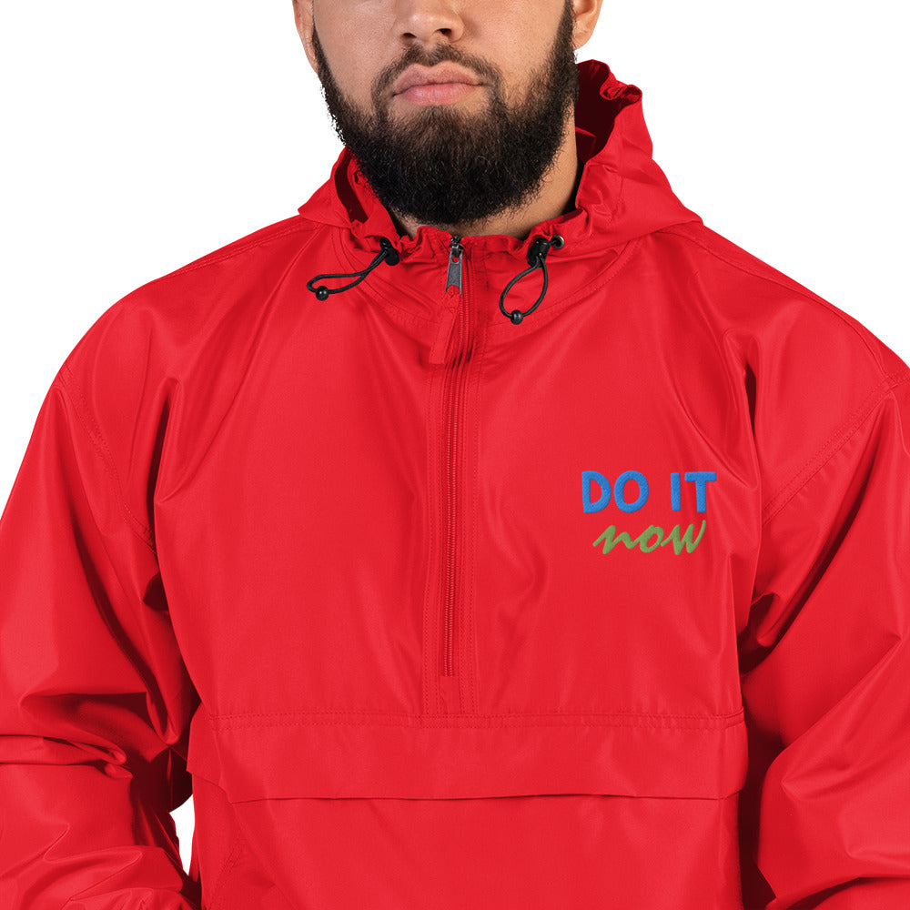 Embroidered Champion Packable Jacket 'Do It Now'