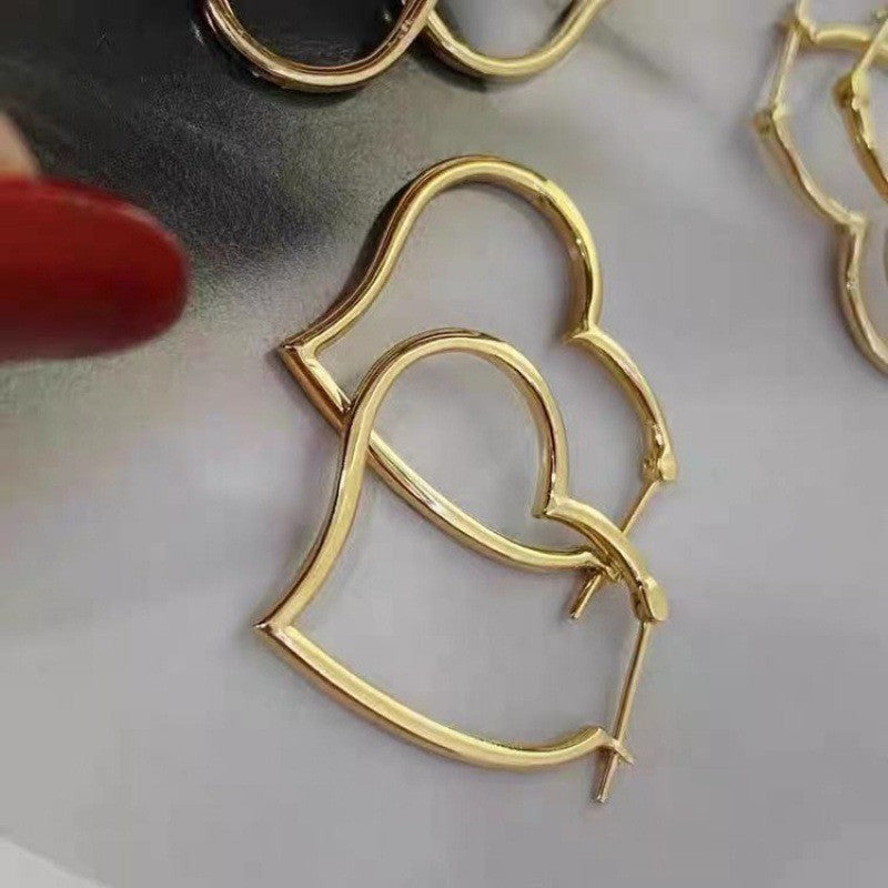 Au750 Yellow Gold Ins Light Luxury Earrings For Women