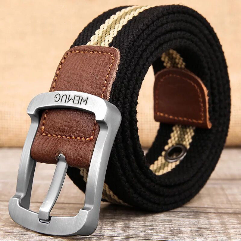 Casual Outdoor Men's Ladies Pin Buckle Canvas Belt