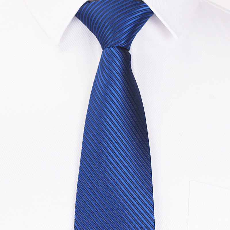 8CM Polyester Hand Tie Men's Tie Business Formal Wear Corduroy Dark Striped Tie Wholesale