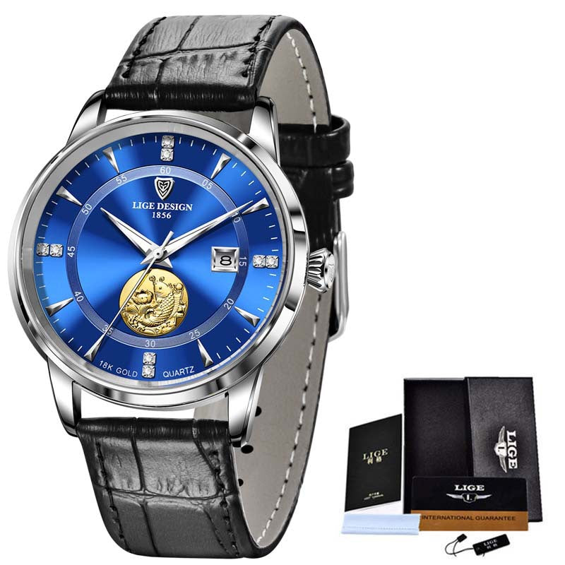 Mechanical Watch Fish Leap Longmen Watch Double Calendar Mechanical Watch Men's Waterproof