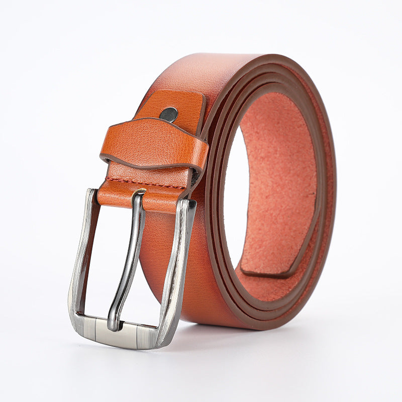 Faux Leather Casual Men's Belt Pin Buckle