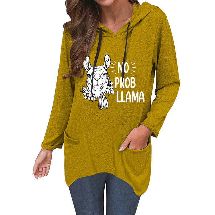 No Prob Llama Cute Cat Ear Sweater