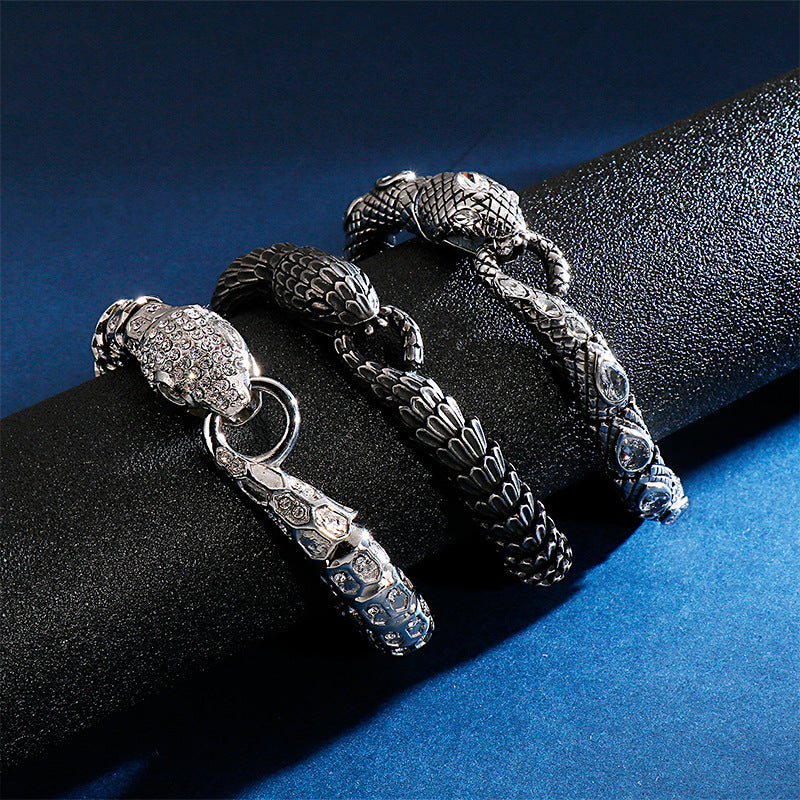 Stainless Steel Fashion Creative Personality Spirit Snake Bracelet