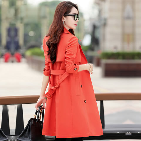 New Slim Size Windbreaker Women's Medium Long Coat Women