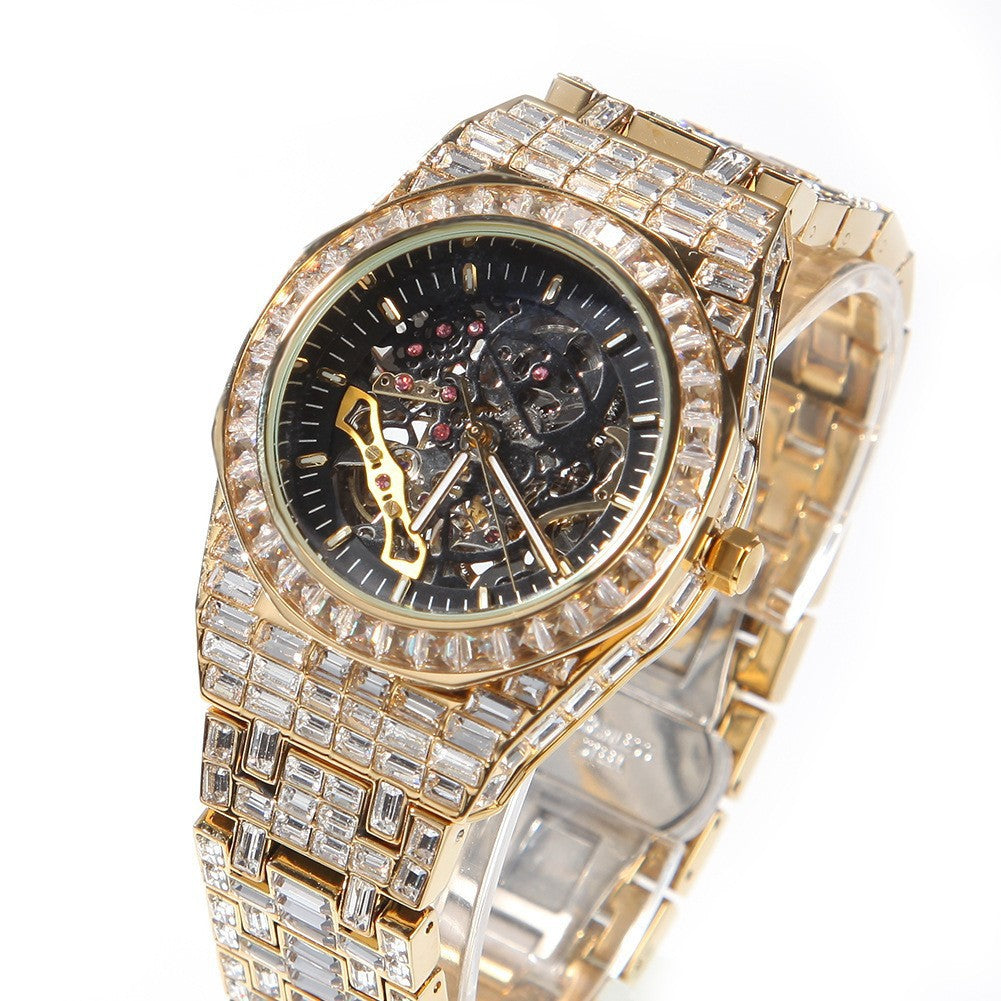 Hip Hop Luxury Sports Full Diamond Men's And Women's Watch