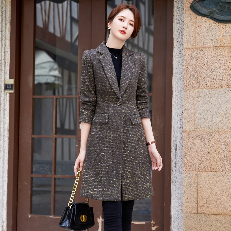 Women's Black Trench Coat Mid-length