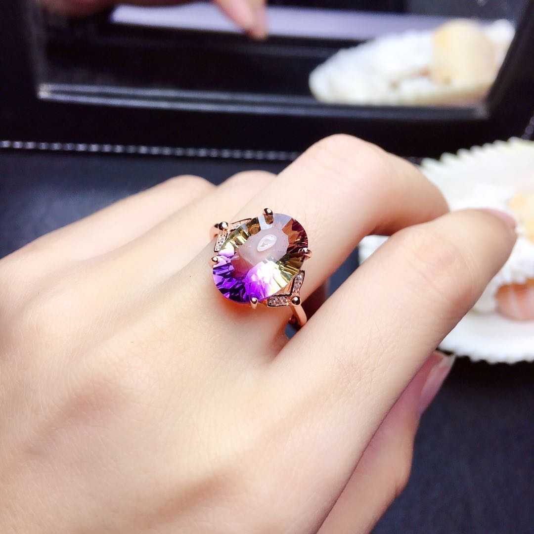 Fashion Amethyst Ring Women's Amethyst Pendant Women Set