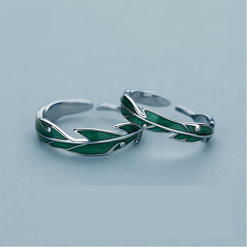 A Pair Of S925 Silver Couple Rings