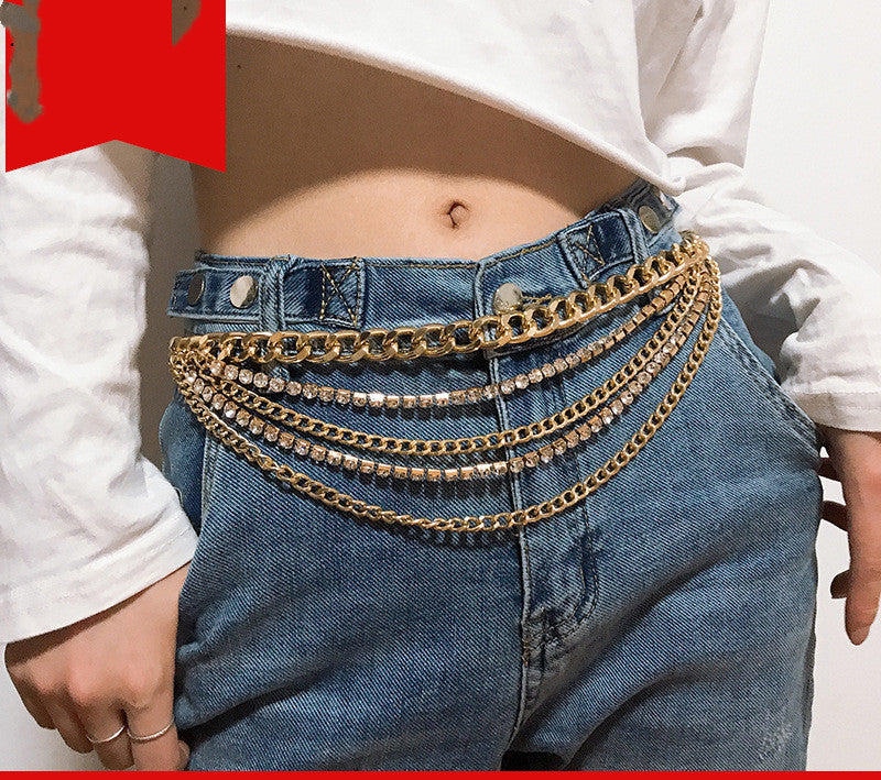 Jeans Hip Hop Street Photography Accessories Waist Chain Women