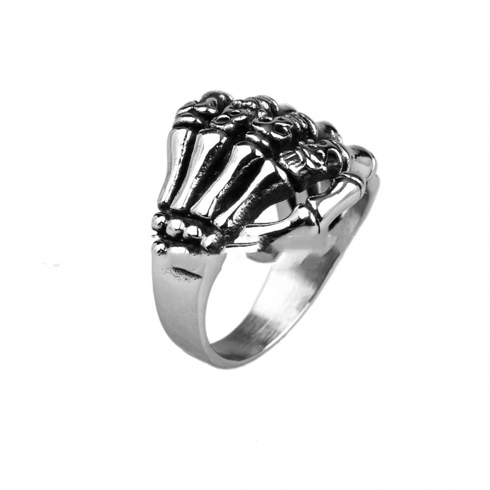 Palm Skull Titanium Steel Men Ring